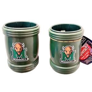 NCAA Marshall  (2) Magnetic Bottle Koozie Coozie Thundering Herd Tailgating New